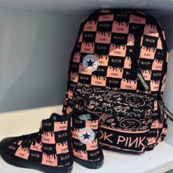 کوله و کتونی ست بلک پینک