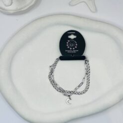 Alternative view of دستبند دو لاین ماه و ستاره کد 341