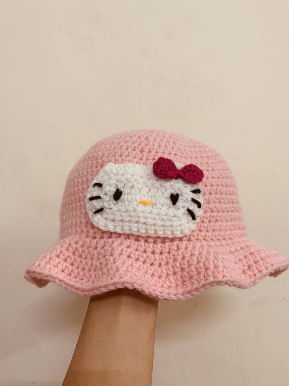 کلاه بافت باکت طرح هلو کیتی کد 1663 - Image 4