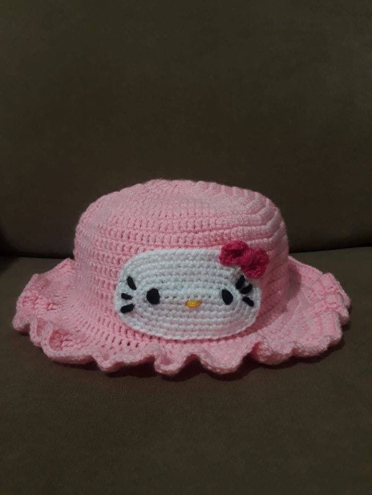 کلاه بافت باکت طرح هلو کیتی کد 1663 - Image 3