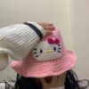 کلاه بافت باکت طرح هلو کیتی کد 1663