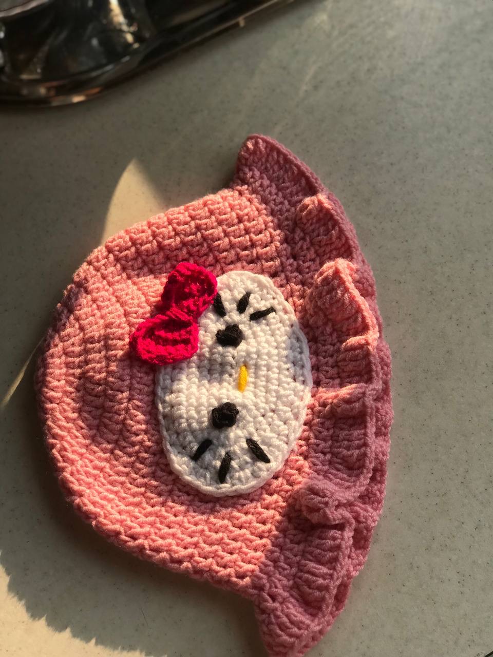 کلاه بافت باکت طرح هلو کیتی کد 1663 - Image 2