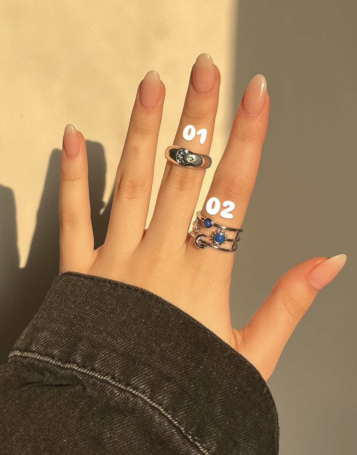 انگشتر طرح ماه پینترستی کد 1828