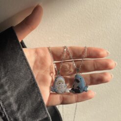 گردنبند ست دونفره طرح پیشی لباس پوش کد 1785