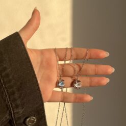 گردنبند ست دونفره طرح ماه و ستاره کد 1799