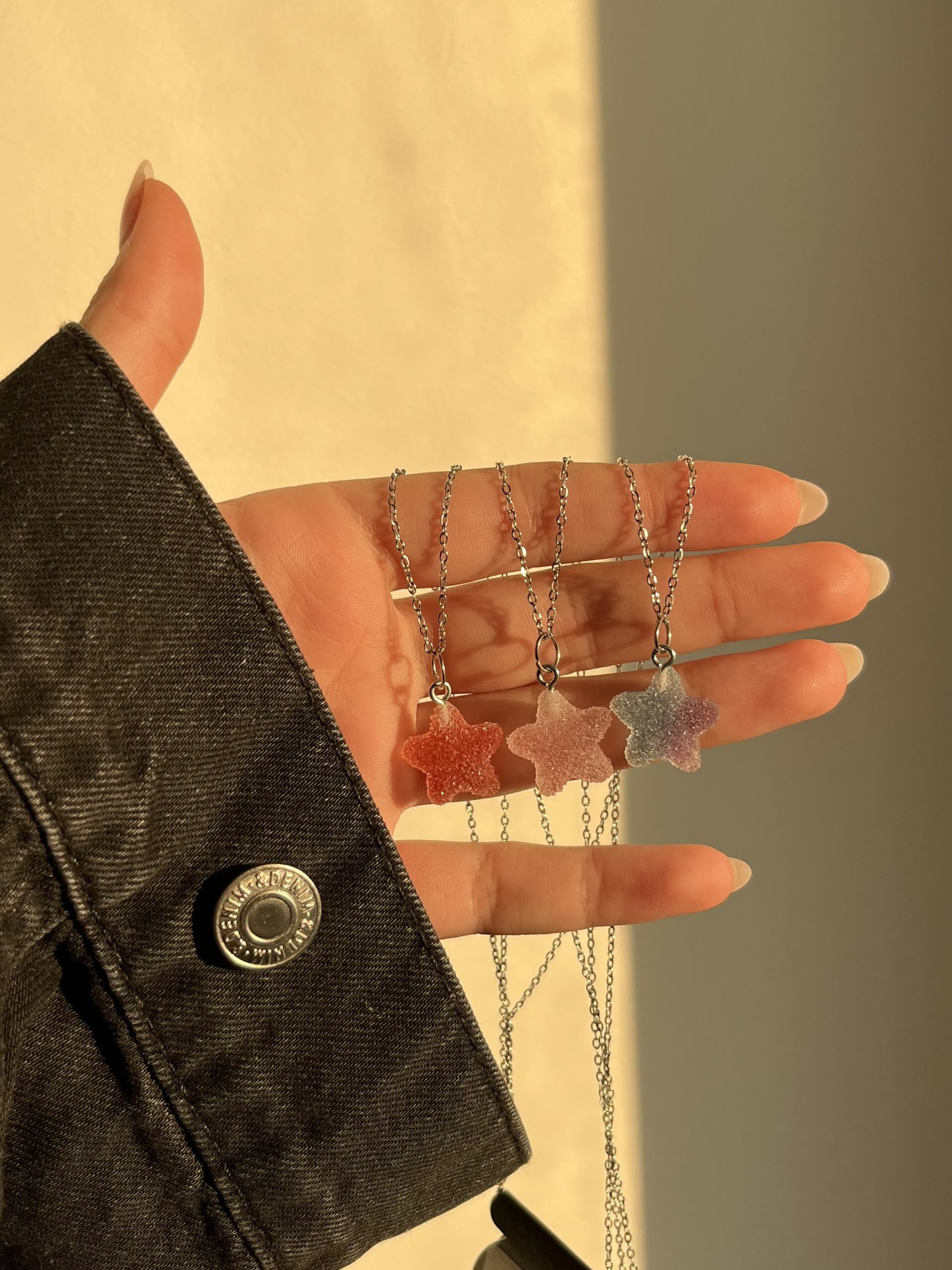 گردنبند ست سه نفره طرح ستاره دریایی کد 1806