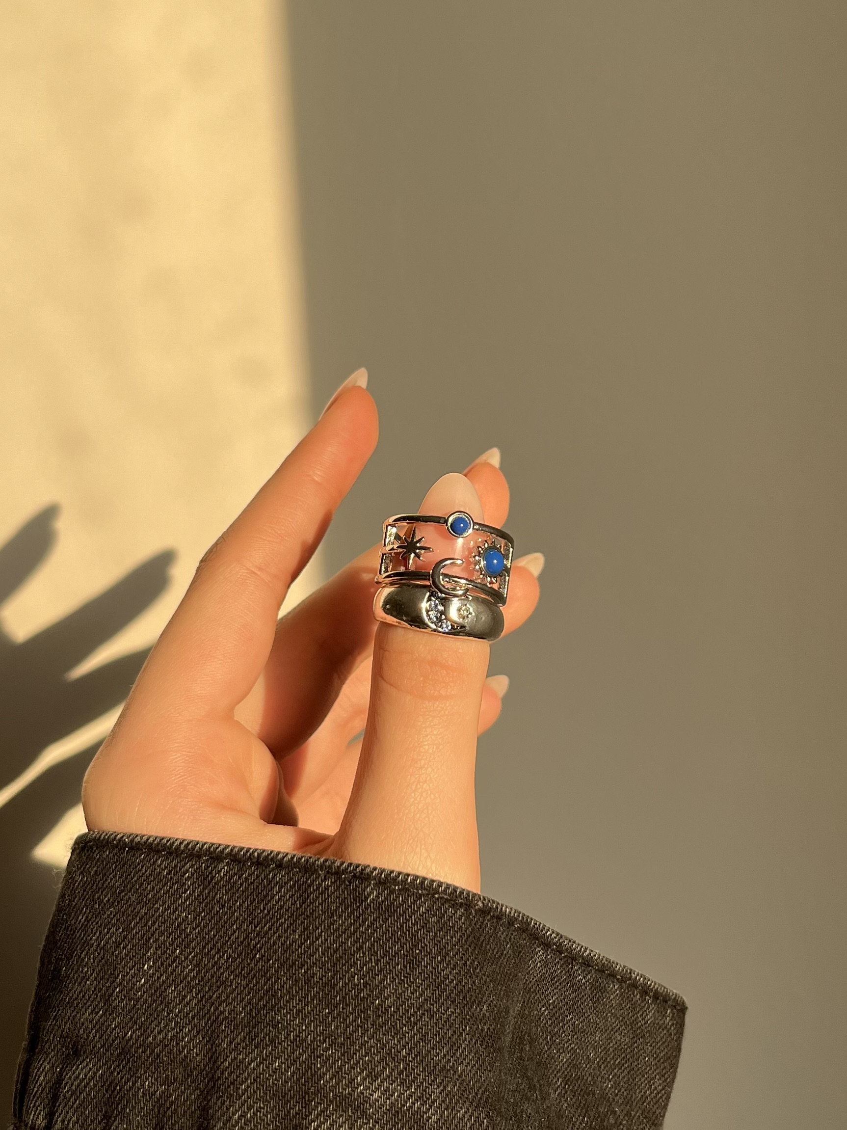 انگشتر طرح ماه پینترستی کد 1828 - Image 2