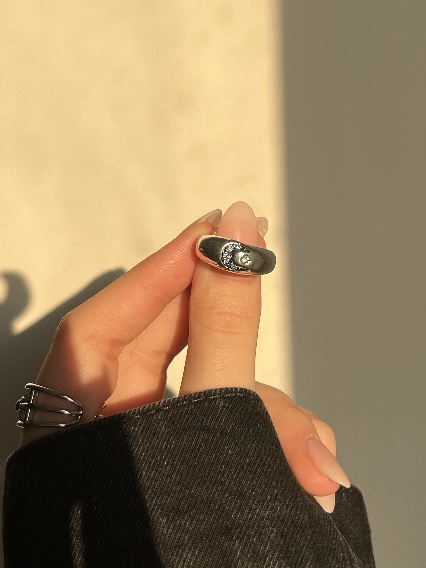 انگشتر طرح ماه پینترستی کد 1828 - Image 3