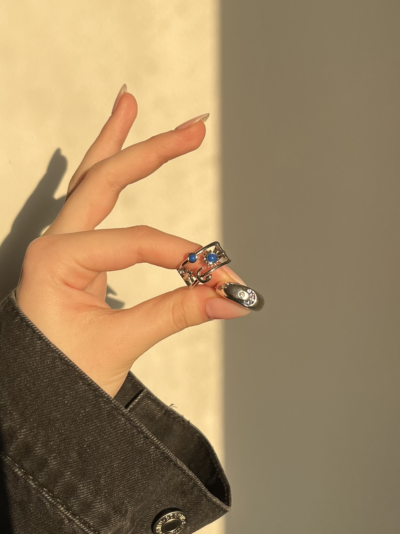 انگشتر طرح ماه پینترستی کد 1828 - Image 4