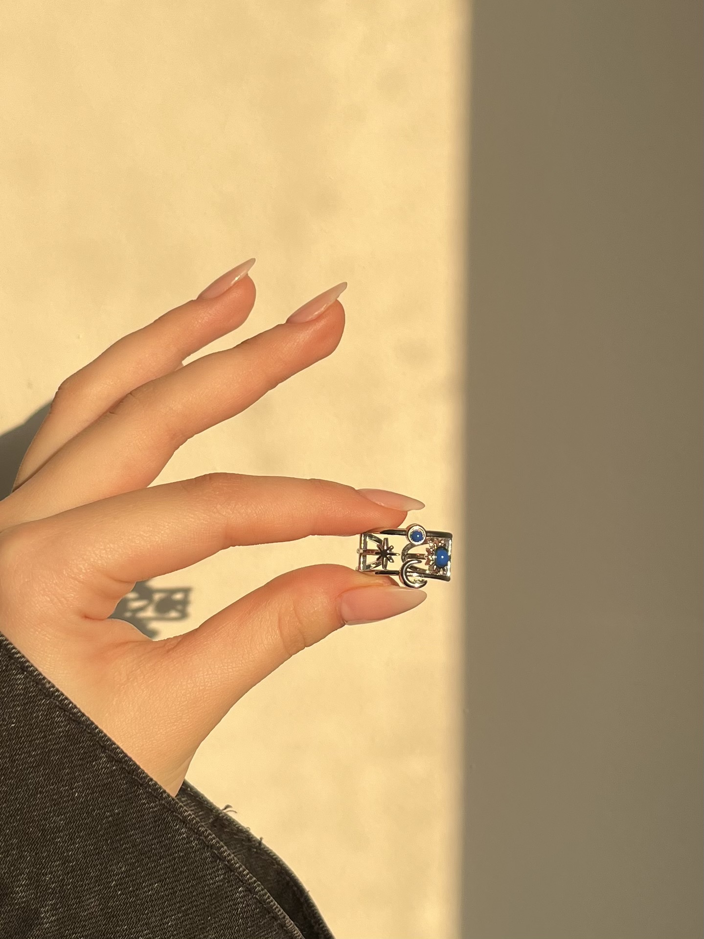 انگشتر طرح ماه پینترستی کد 1828 - Image 5