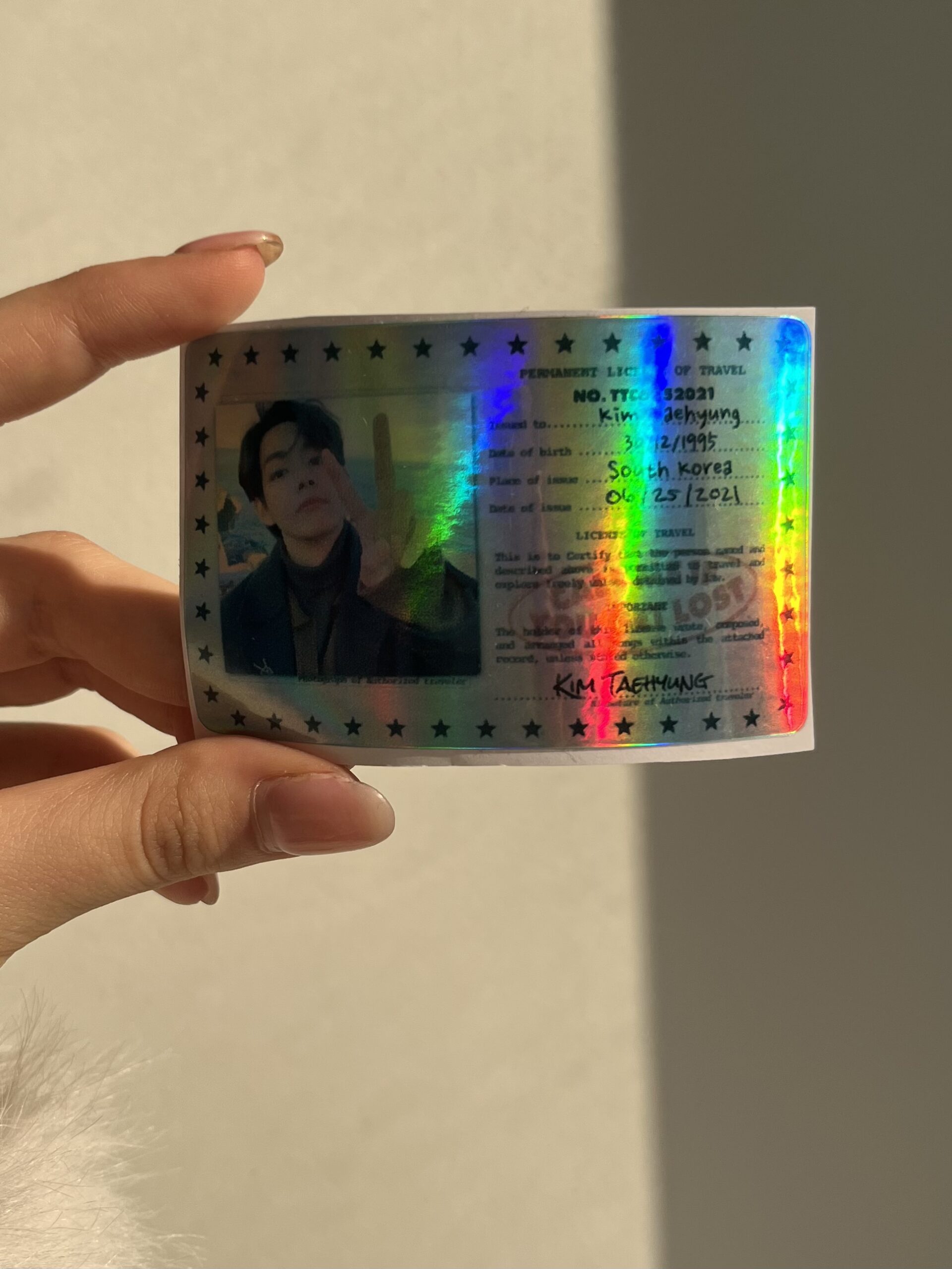 استیکر کارت گواهینامه طرح بی تی اس (BTS) کد 2112 - Image 5