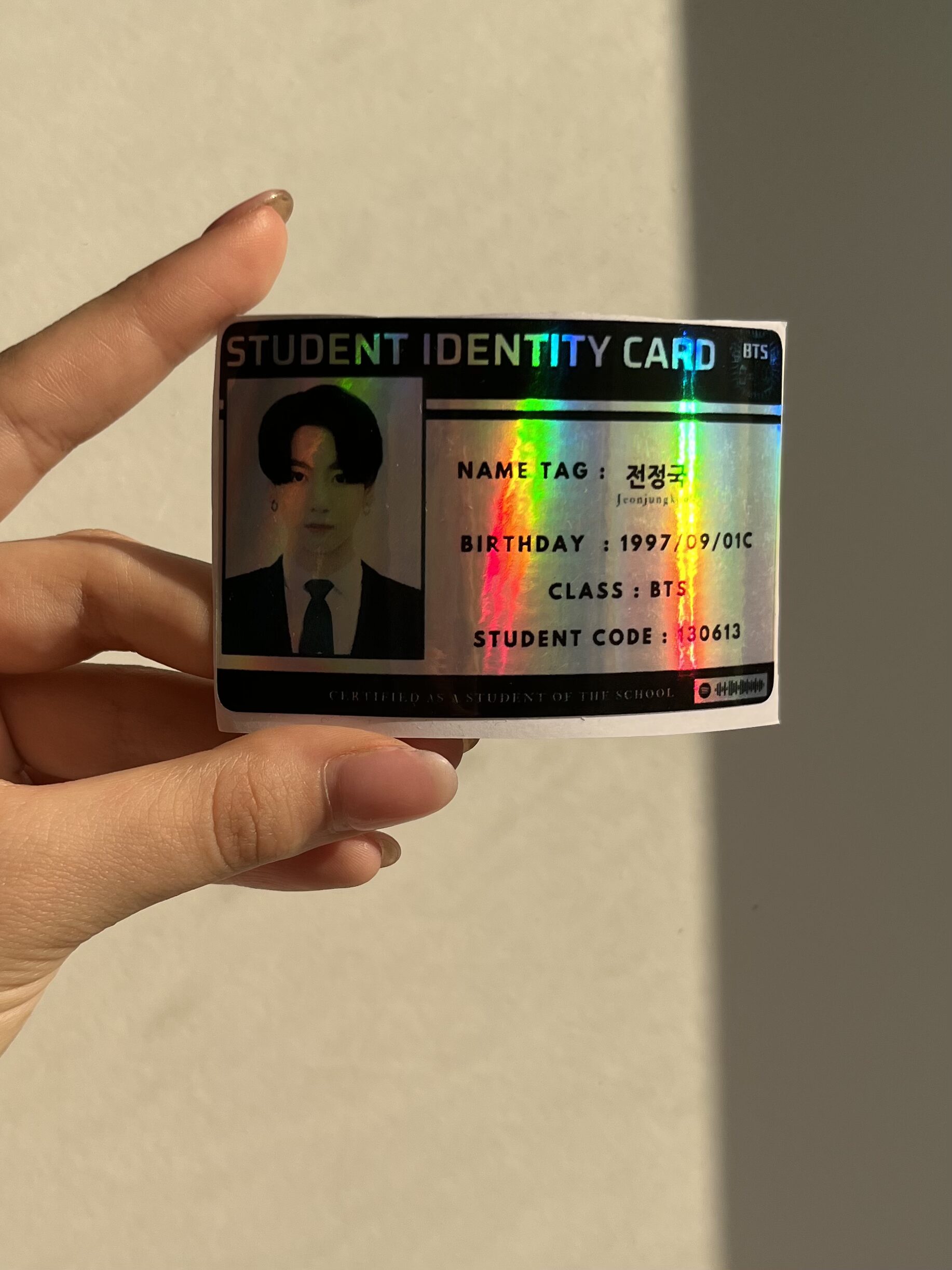 استیکر کارت گواهینامه طرح بی تی اس (BTS) کد 2112 - Image 4