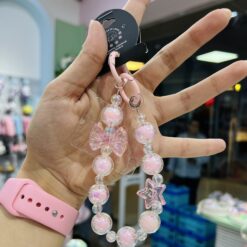 آویز کریستالی پاستیلی طرح پاپیون کد 2076