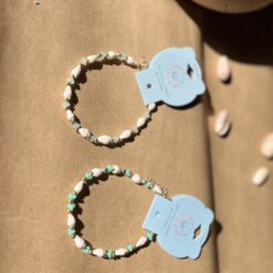 پابند صدفی و مهره طلایی کد 2270