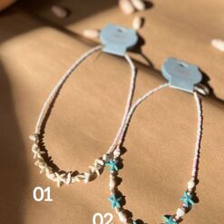 Alternative view of گردنبند ستاره فیروزه ای و سفید کد 2272