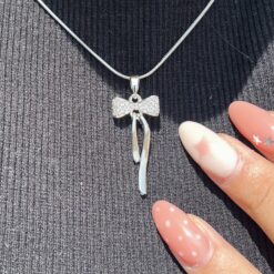 Alternative view of گردنبند پاپیون نگینی کد 2286