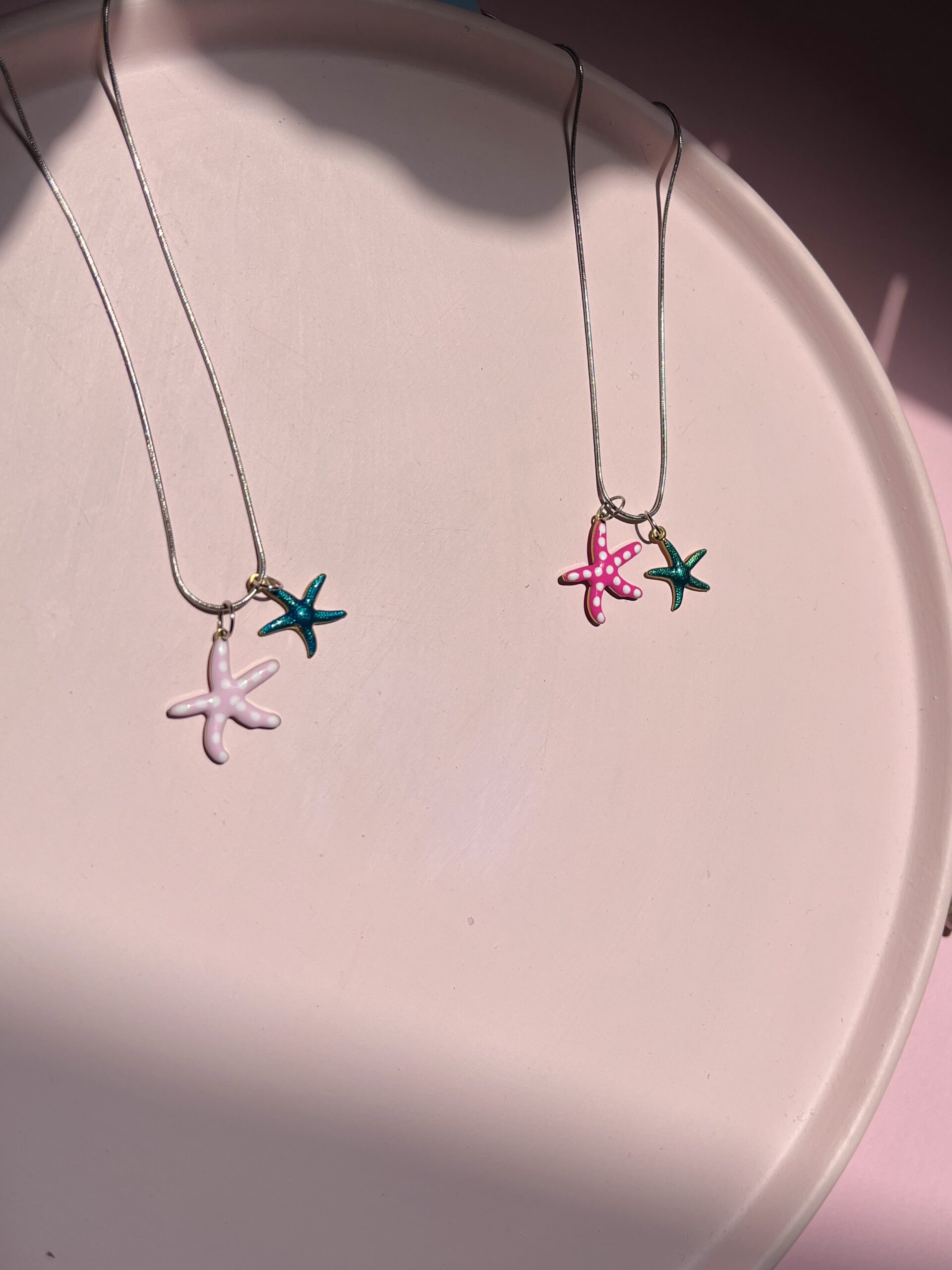 گردنبند ستاره دریایی خال خالی و ساده کد 2279