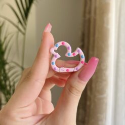 Alternative view of گیره جاکلیدی طرح اردک خال خالی کد 2571