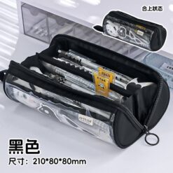 جامدادی وارداتی دو لاین شفاف کد 2606