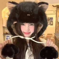 Alternative view of کلاه سرهمی پشمالو فانتزی کد 2731