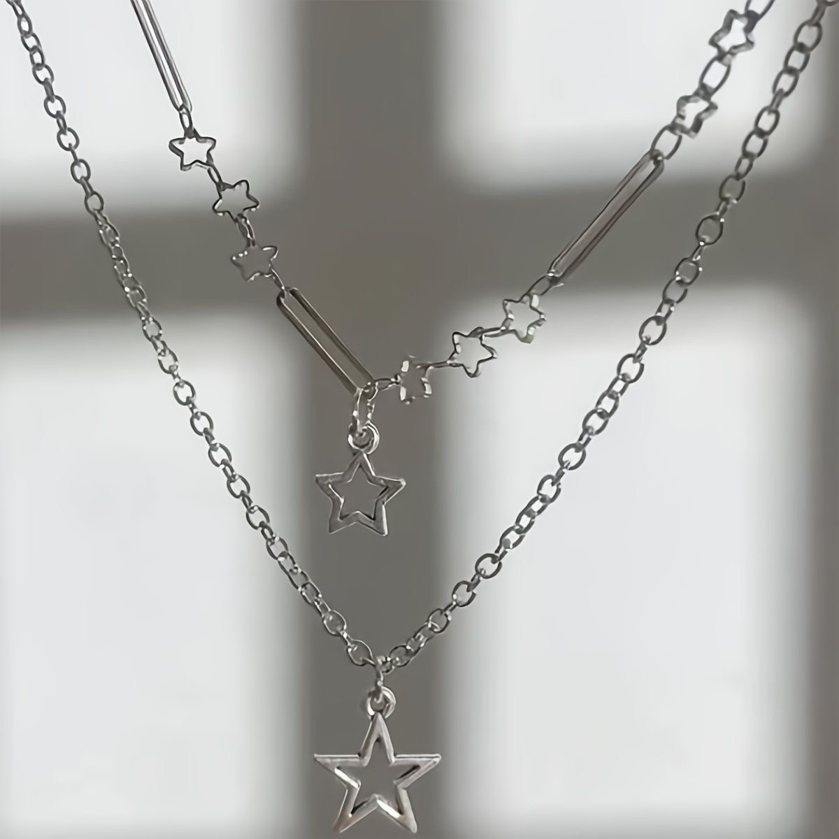 گردنبند دو لاین ستارهای کد 2847 - Image 2