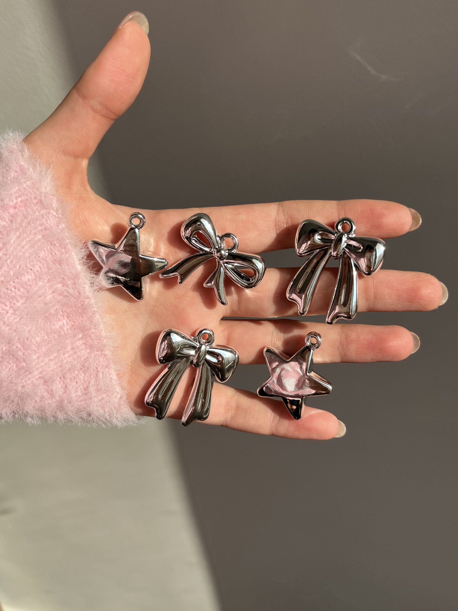 پلاک پاپیون و ستاره نقرهای کد 2876