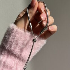 دستبند مفتولی توپر کراواتی پاندورا کد 2929