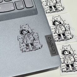 استیکر شفاف لپ‌تاپ پیشی کد 2863