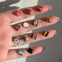 پلاک چارم ایتالیایی ورزشی و پرچم کشورها کد 3124