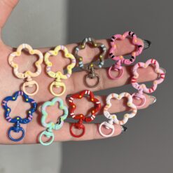 گیره قفل جاکلیدی شکوفه رنگارنگ کد 3150