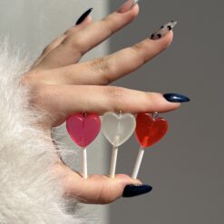 Alternative view of پلاک شبتاب آبنبات چوبی قلبی کد 3152