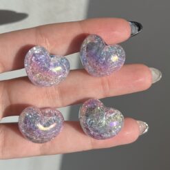 مهره قلبی بنفش شاینی کد 3165