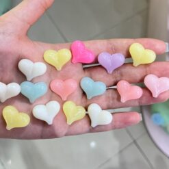 مهره قلبی رنگارنگ کد 3304