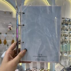 Alternative view of کلاسور شفاف سایز A5 راه‌راه سفید آبی کد 3554
