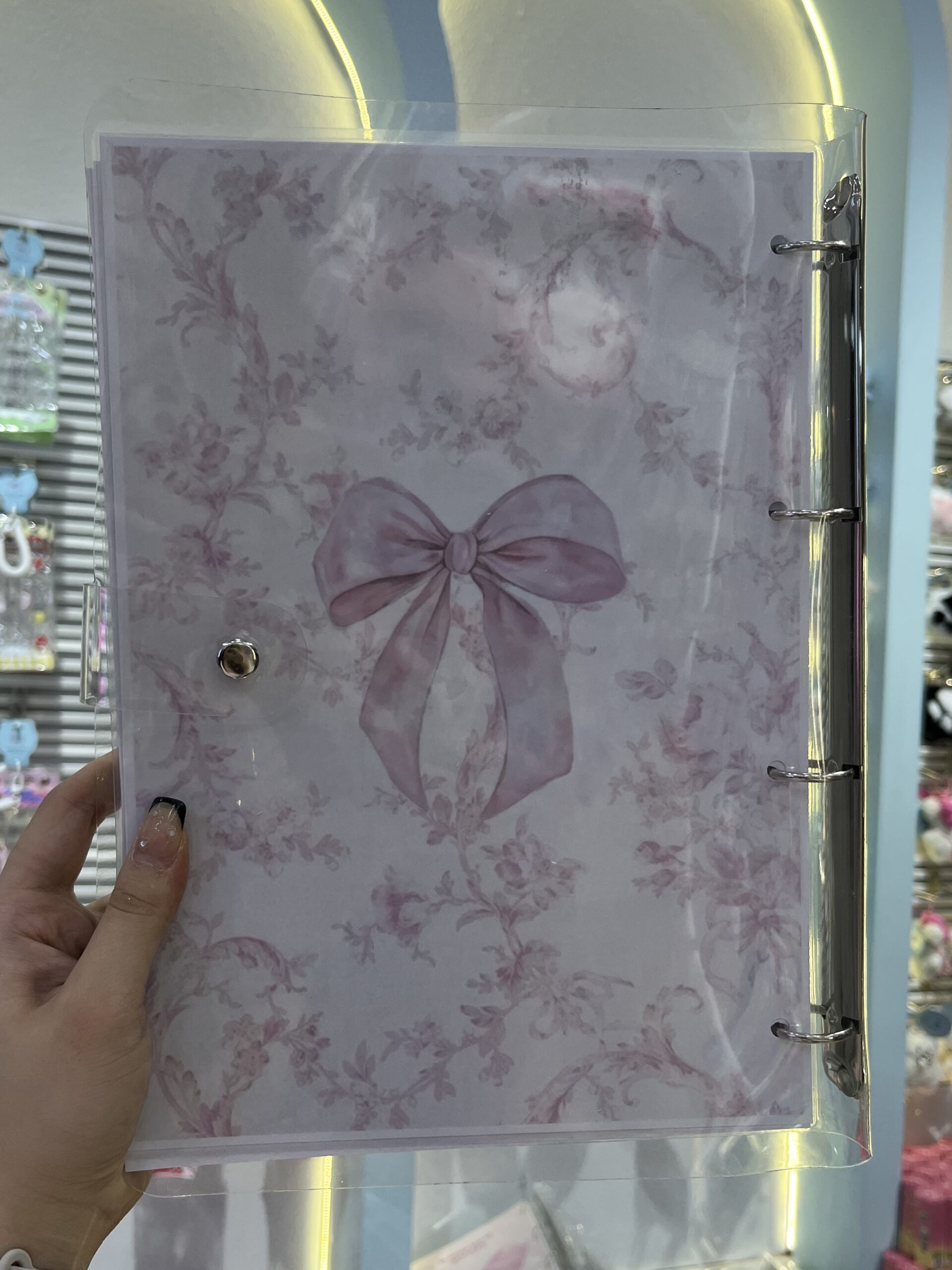 کلاسور شفاف سایز A4 پاپیون پینکی کد 3558