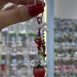 مینی جاکلیدی توت‌فرنگی و پاپیون کد 3682