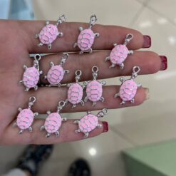 پلاک استیل لاکپشت صورتی کد 3715