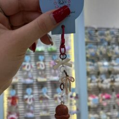 مینی جاکلیدی تم رنگی قهوه‌ای و کرم کد 3754