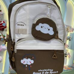 کوله‌پشتی وارداتی HAPPY EVERYDAY قهوه‌ای کد 3888