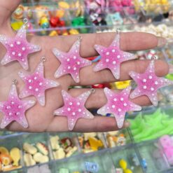 پلاک ستاره دریایی صورتی شاینی کد 3910