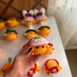 عروسک بافت جوجو توت‌فرنگی صورتی کد 3930
