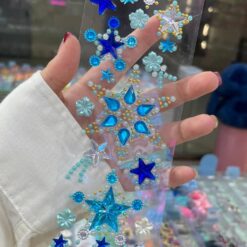 استیکر نگین ستاره‌ای آبی کد 3975