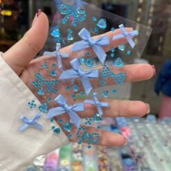 استیکر نگین پاپیونی آبی کد 3987