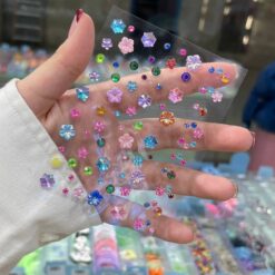 استیکر نگین شکوفه‌ای برجسته کد 3994
