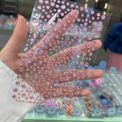 استیکر نگین دایره‌ای صورتی کد 3997