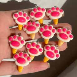 پلاک آبنبات پنجه گربه‌ای صورتی کد 4276
