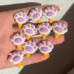 پلاک آبنبات پنجه گربه‌ای بنفش کد 4278