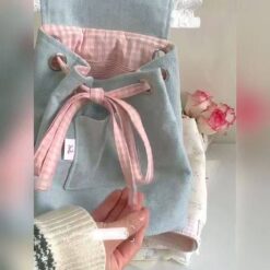 کوله‌پشتی آبی پاستلی و تور پاپیونی کد 4310 - Image 4