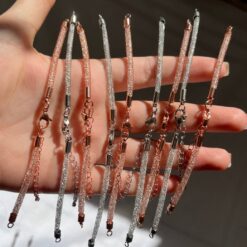 دستبند خام سوارسکی شاینی کد 4374