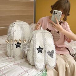 کوله‌پشتی گوش خرگوشی خال خالی توری کد 4407 - Image 4